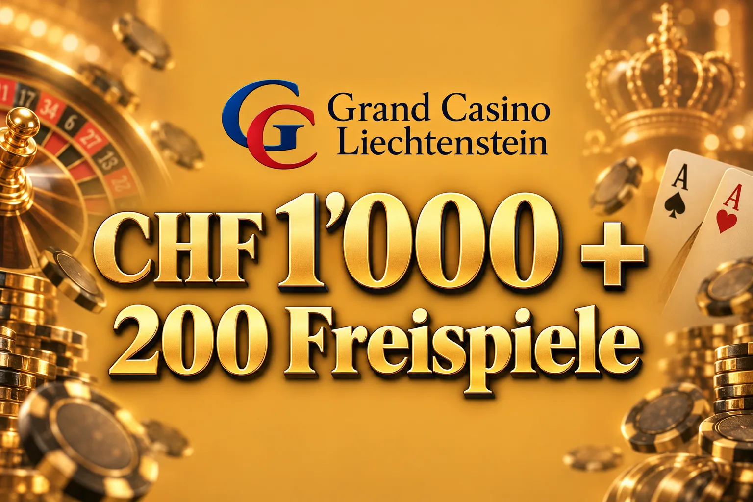CHF 1'000 + 200 Freispiele